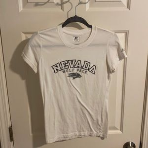 White Nevada Wolf Pack Shirt